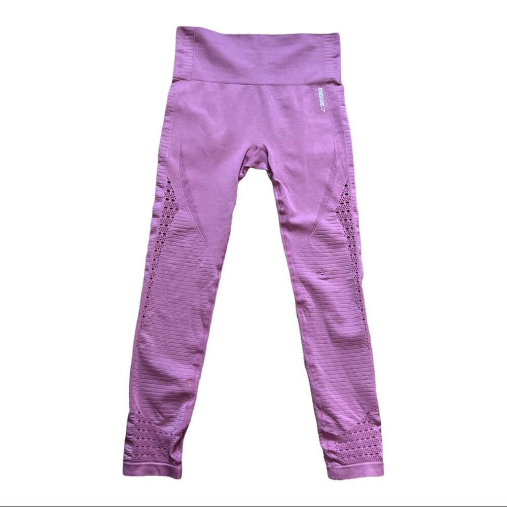 Gymshark Energy Seamless Athletic Athleisure Leggings in Dusty Pink